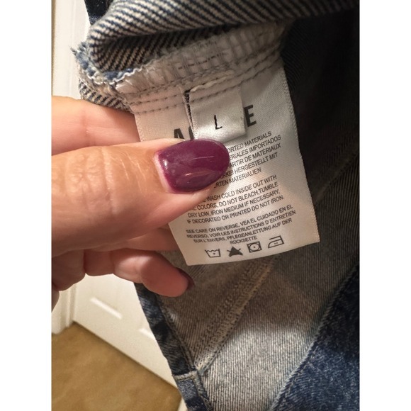 AGOLDE Denim Vest Sleeveless Button Up Jean Vest Top Layering Piece - Picture 9 of 10